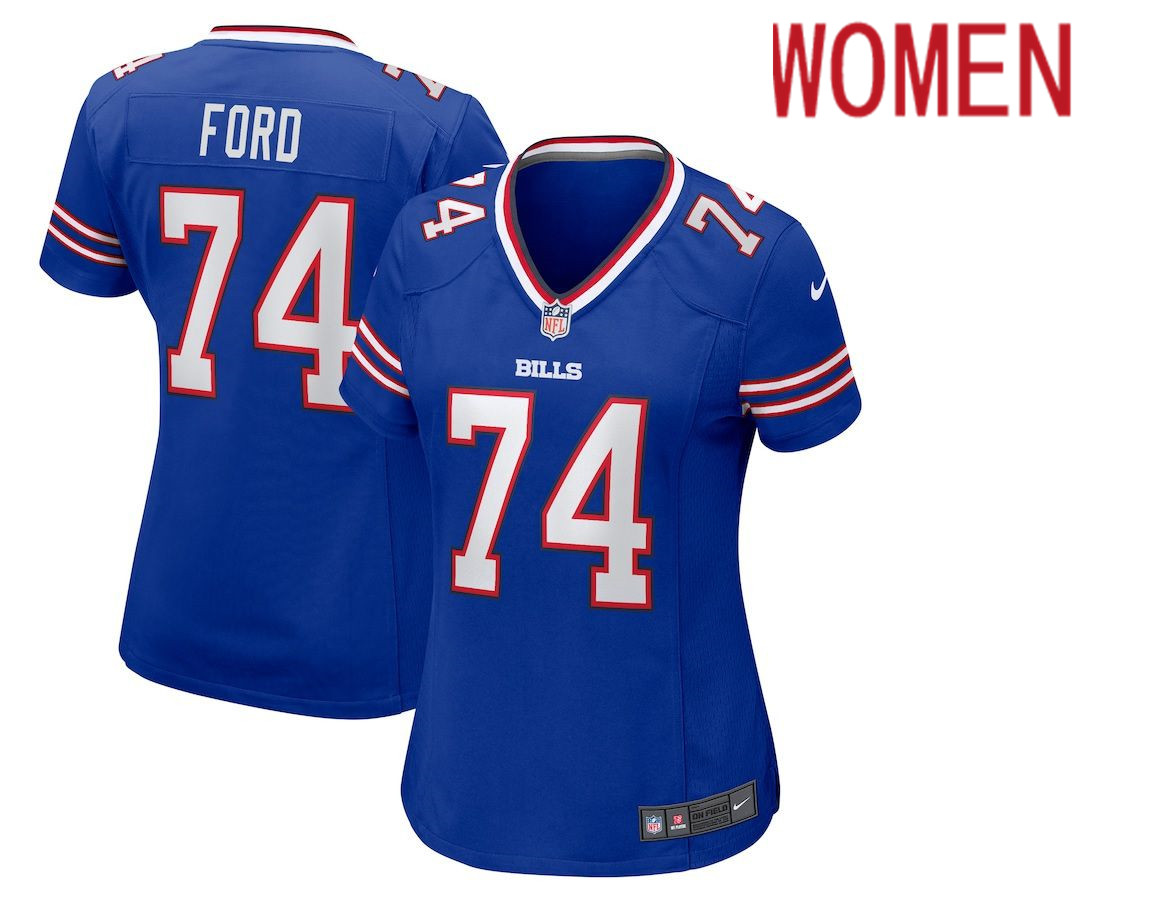 Women Buffalo Bills #74 Cody Ford Nike Royal Game Player NFL Jersey->women nfl jersey->Women Jersey